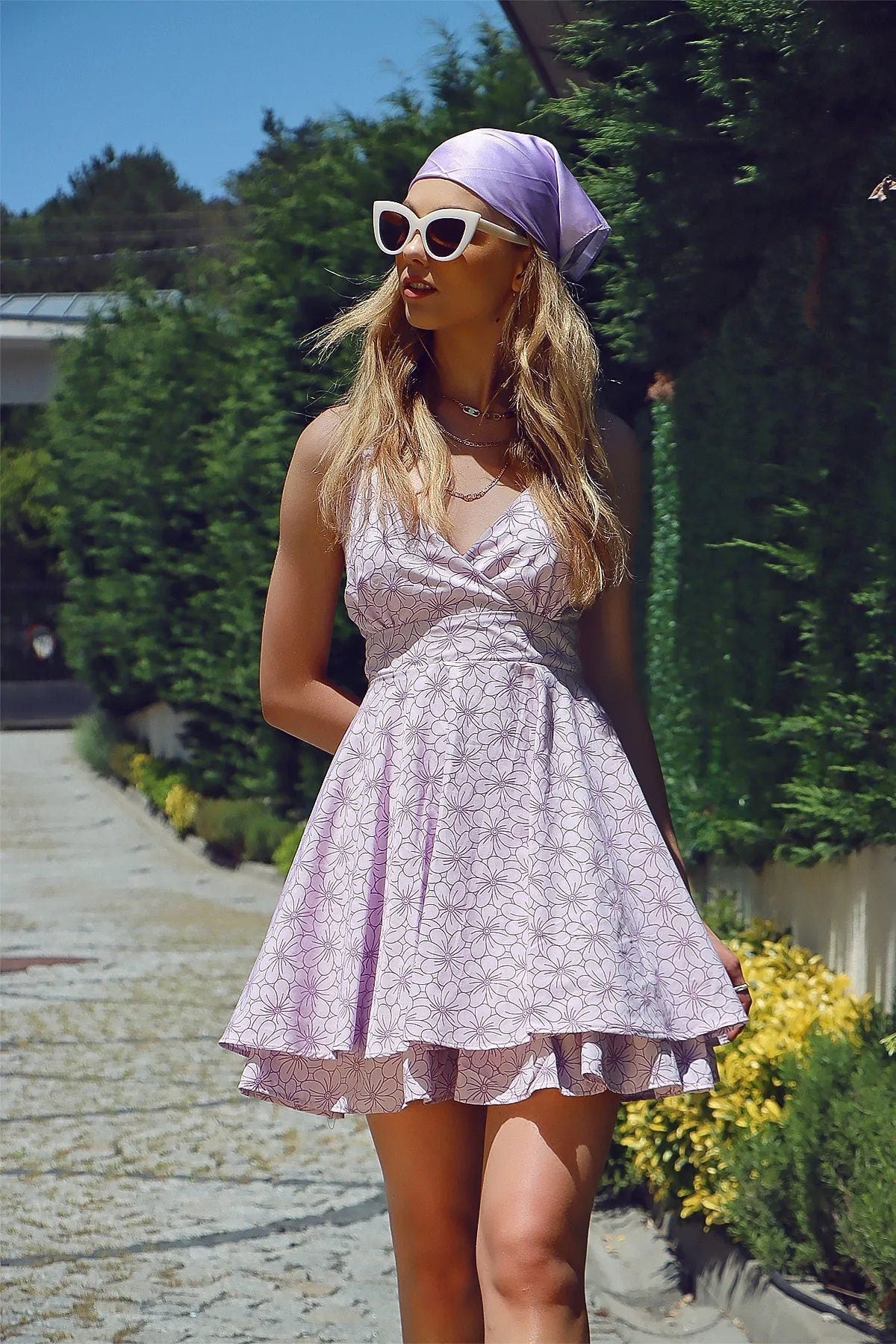 Double Breasted Collar Back Cross Strap Woven Dress,Cotton Mini Dress, puresunlady Double Breasted Collar Back Cross Strap Woven Dress,Cotton Mini Dress, puresunlady