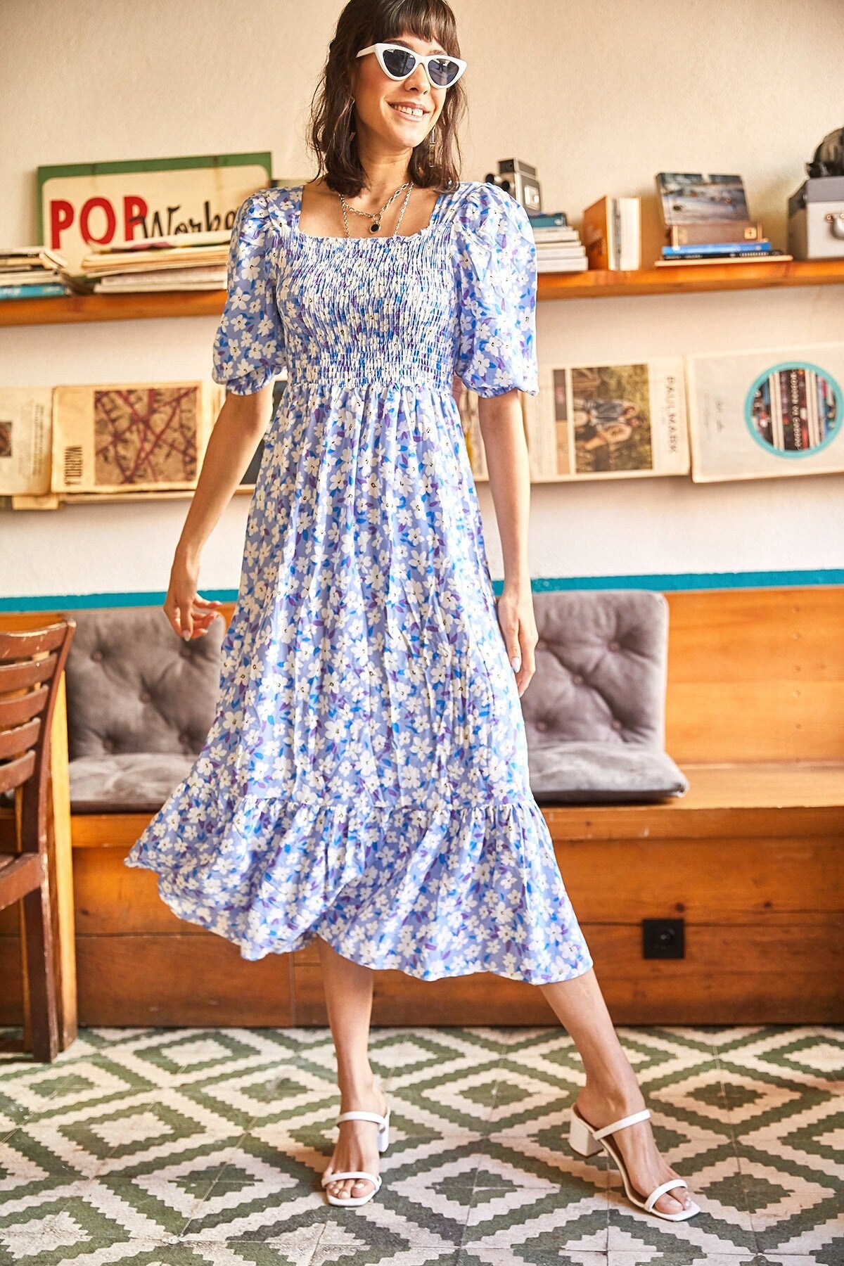 Loose Woven Viscose Dress With Floral Gippes, Bohemian Vibes Casual Su puresunlady Loose Woven Viscose Dress With Floral Gippes, Bohemian Vibes Casual Su puresunlady