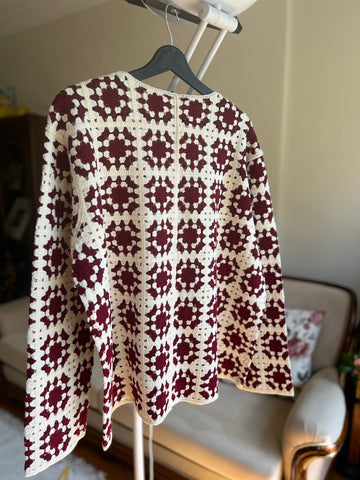 Women's Crocheted Flower Pattern Jacket - Stylish Boho Chic Outerwear