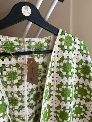 Women's Crocheted Flower Pattern Jacket - Stylish Boho Chic Outerwear