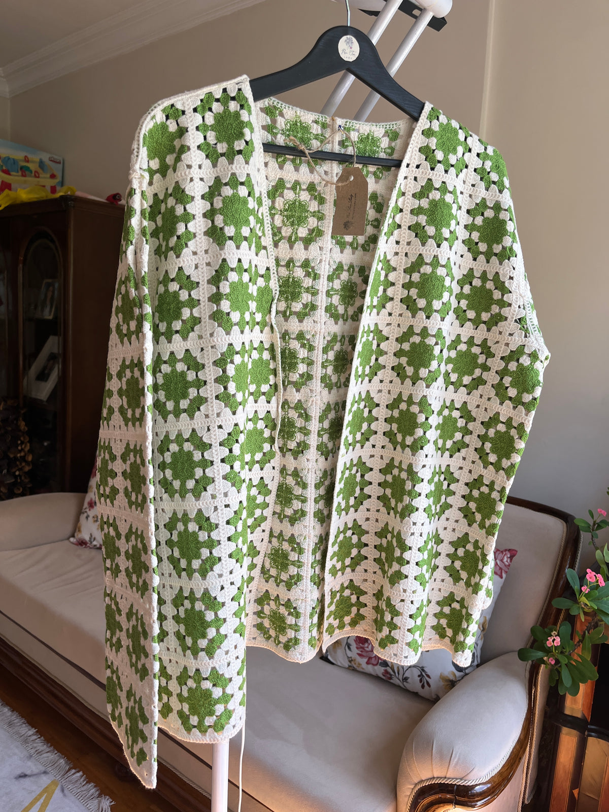 Women's Crocheted Flower Pattern Jacket - Stylish Boho Chic Outerwear