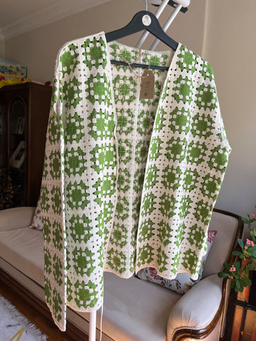 Women's Crocheted Flower Pattern Jacket - Stylish Boho Chic Outerwear