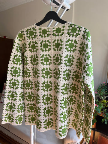 Women's Crocheted Flower Pattern Jacket - Stylish Boho Chic Outerwear
