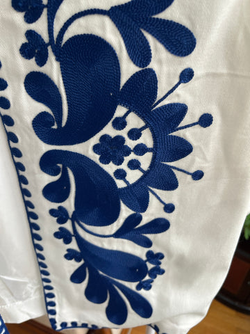 Women's Ethnic Patterned Embroidered Crew-Neck Jacket for Unique Style, Stylish Women's Outerwear