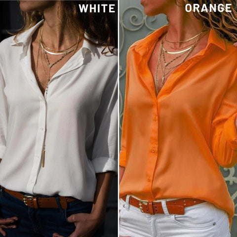 Button Up Women Shirt-Long Sleeved Top-Buttoned Shirt-Designer Women Top-Button Down Shirt-Womens Top-Casual Top- Office Blouse-Casual Top