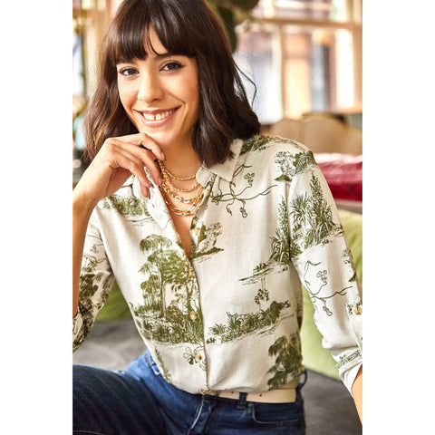 Floral Pattern Vintage Cotton Woman Blouse, White Blouse Vintage, Floral Pattern Blouse,Gift For Her,Collar Blouse,Cotton Blouse,Boho Blouse 3