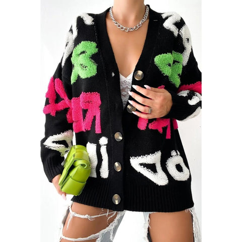 Patterned Button Detailed Colorful Vintage Knitwear Cardigan ,Crochet Cardigan,Vintage Cardigan, Gift For Her,knitted cardigan,Boho Cardigan 4