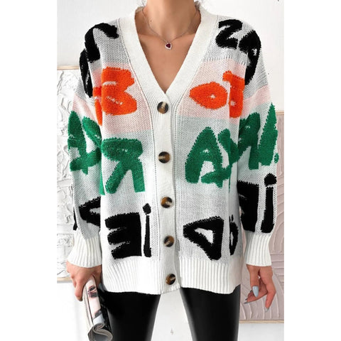 Patterned Button Detailed Colorful Vintage Knitwear Cardigan ,Crochet Cardigan,Vintage Cardigan, Gift For Her,knitted cardigan,Boho Cardigan 6