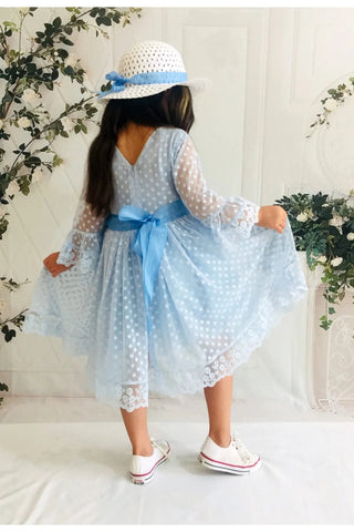 With Hat Gift,Guipure, Princess Model Girl Dress,Birthday Baby Girl Dress ,Wedding Dress,Baby Girl Princess Dress,Tulle AND Lace  Girl Dress 6