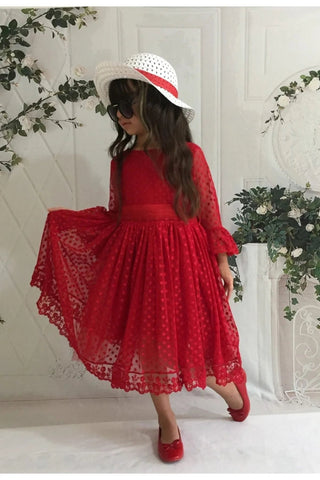 With Hat Gift,Guipure, Princess Model Girl Dress,Birthday Baby Girl Dress ,Wedding Dress,Baby Girl Princess Dress,Tulle AND Lace  Girl Dress 6