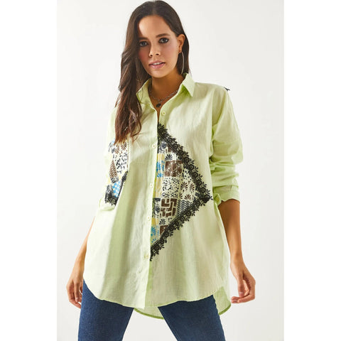 Front and Back Lace Detailed Embroidery Loose with Pockets Woven Linen Woman Blouse,Cotton Blouse,Vintage Blouse, Gift For Her,Boho Blouse 3