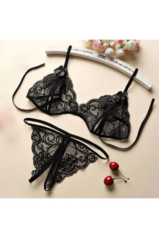 Lace Bra Embroidery Panty Lingerie Set,Lace Lingerie,Embroidery Underwear,Wedding Nightgown,Bridal Lingerie Set,Elegant Casual Underwear 2