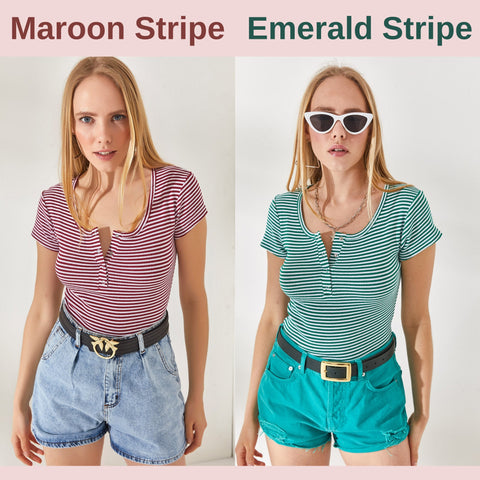 Yellow Knitted Fabric Short Sleeve Casual Women's Blouse with Snaps,Women's T-shirt,Cotton Blouse,Vintage T-shirt,Woman Shirts