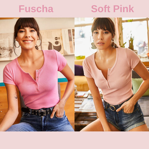Yellow Knitted Fabric Short Sleeve Casual Women's Blouse with Snaps,Women's T-shirt,Cotton Blouse,Vintage T-shirt,Woman Shirts