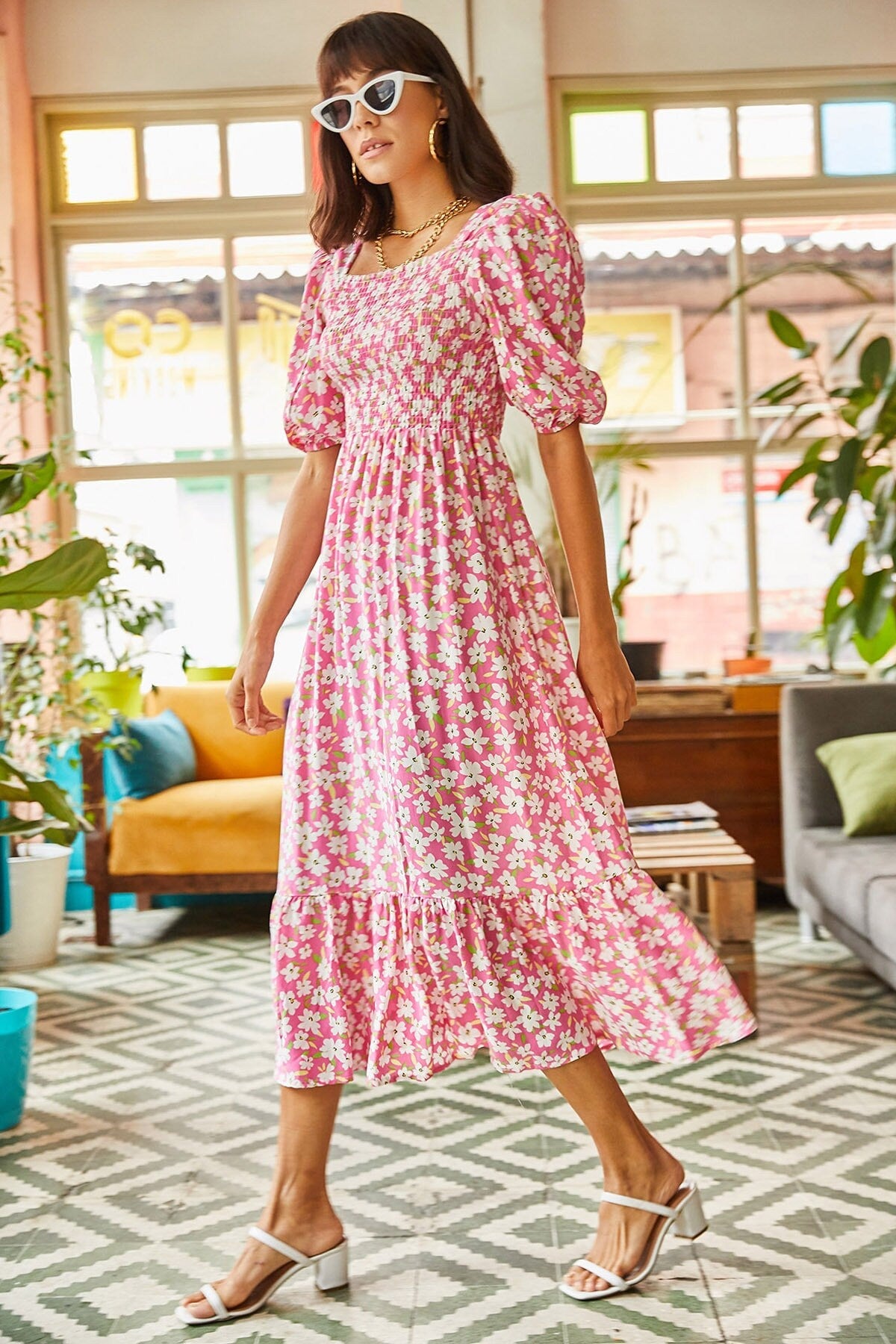 Loose Woven Viscose Dress With Floral Gippes, Bohemian Vibes Casual Su – puresunlady Loose Woven Viscose Dress With Floral Gippes, Bohemian Vibes Casual Su – puresunlady