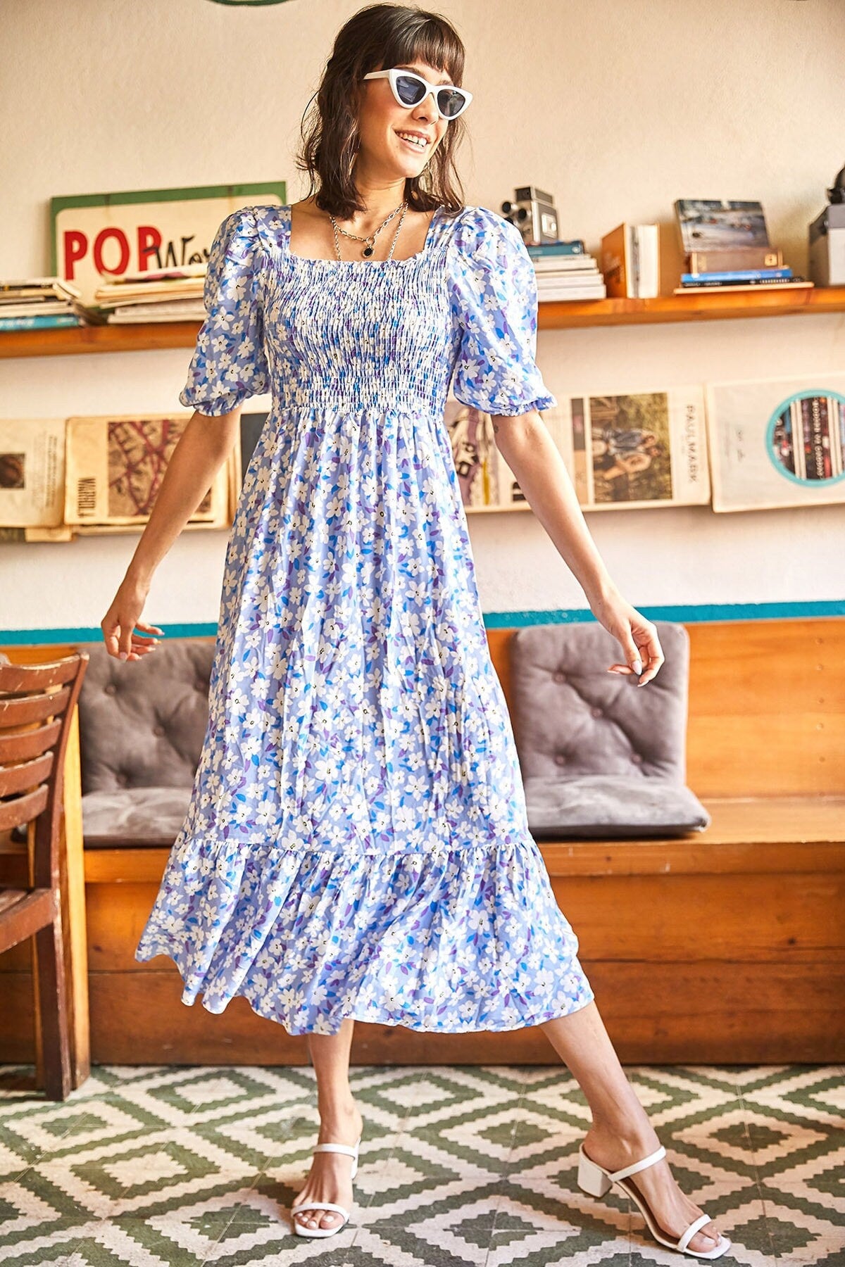 Loose Woven Viscose Dress With Floral Gippes, Bohemian Vibes Casual Su puresunlady Loose Woven Viscose Dress With Floral Gippes, Bohemian Vibes Casual Su puresunlady