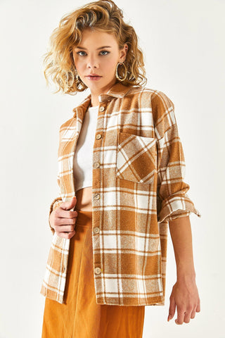 Single Pocket Thick Plaid Lumberjack Shirt,Casual Plaid, Vintage Inspired, Fall Fashion, Autumn Essential, Soft Cotton Fabric, Gift For Her